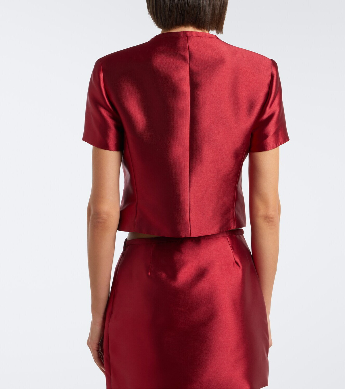 Simkhai Naelle bow-detail satin top