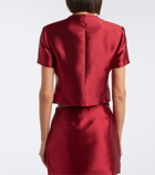 Simkhai Naelle bow-detail satin top