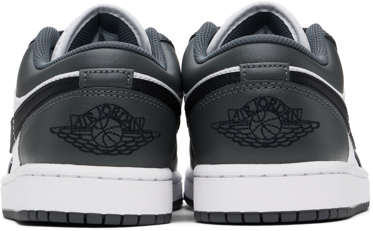 Nike Jordan Big Kids White & Gray Air Jordan 1 Low Sneakers