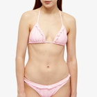 Frankies Bikinis Women's Camilla Eyelet Bikini Top in Pink