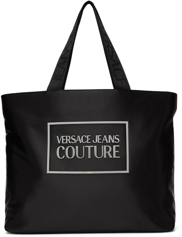 Photo: Versace Jeans Couture Black Gummy Logo Tote