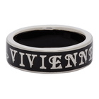 Vivienne Westwood Silver and Black Conduit Street Ring