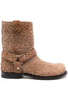 LOEWE - Campo Leather Biker Boots