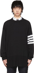 Thom Browne Black Milano 4-Bar Sweater