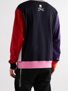 MASTERMIND WORLD - Logo-Embroidered Colour-Block Loopback Cotton-Jersey Sweatshirt - Multi