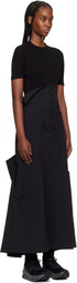 Y-3 Black Vent Midi Skirt