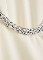 Roland Mouret Crystal-embellished Crepe Maxi Dress Cream