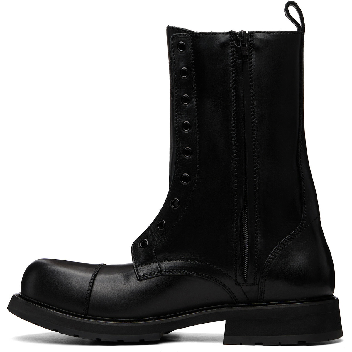 Balenciaga Black Truck Laceup Boots