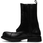 Balenciaga Black Truck Laceup Boots