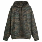 Valentino Men's V Logo Camo Popover Hoody in Army