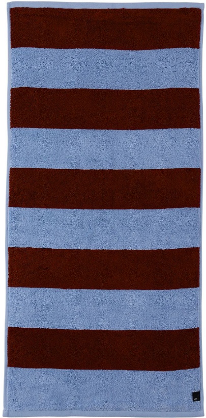 Photo: HAY Blue & Burgundy Frotte Hand Towel