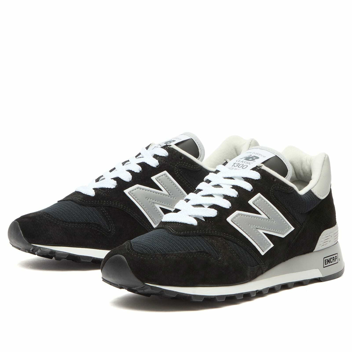 New Balance 1300 Sneaker in Black/Raincloud