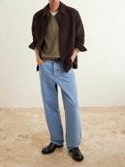 Inis Meáin - Moss Ribbed Linen and Cotton-Blend Sweater - Green