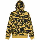 A Bathing Ape Men's 1st Camo 2nd Ape Hoody in Yellow