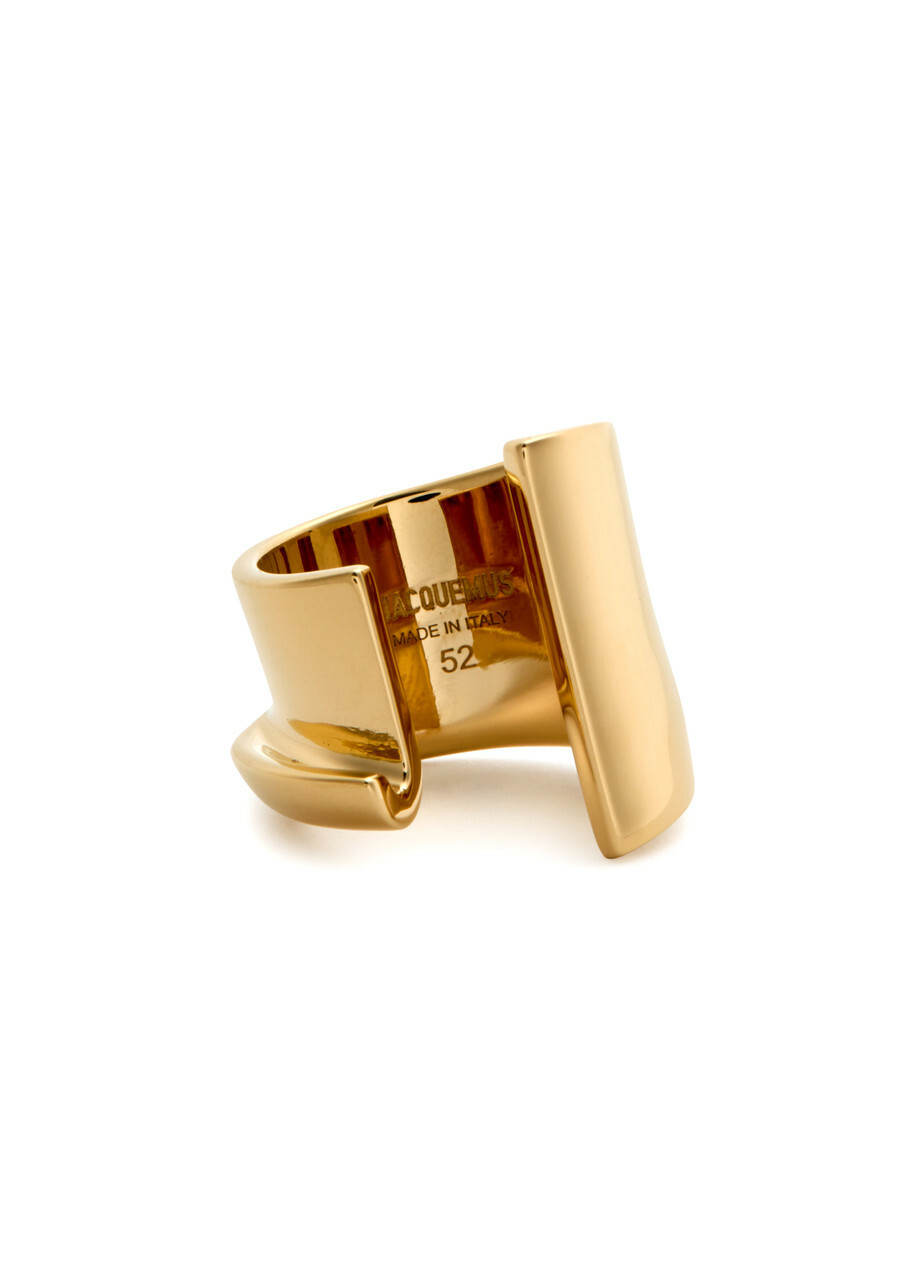 Jacquemus La Bague J Sculpted Ring Gold Jacquemus