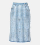 Nina Ricci Striped denim pencil skirt