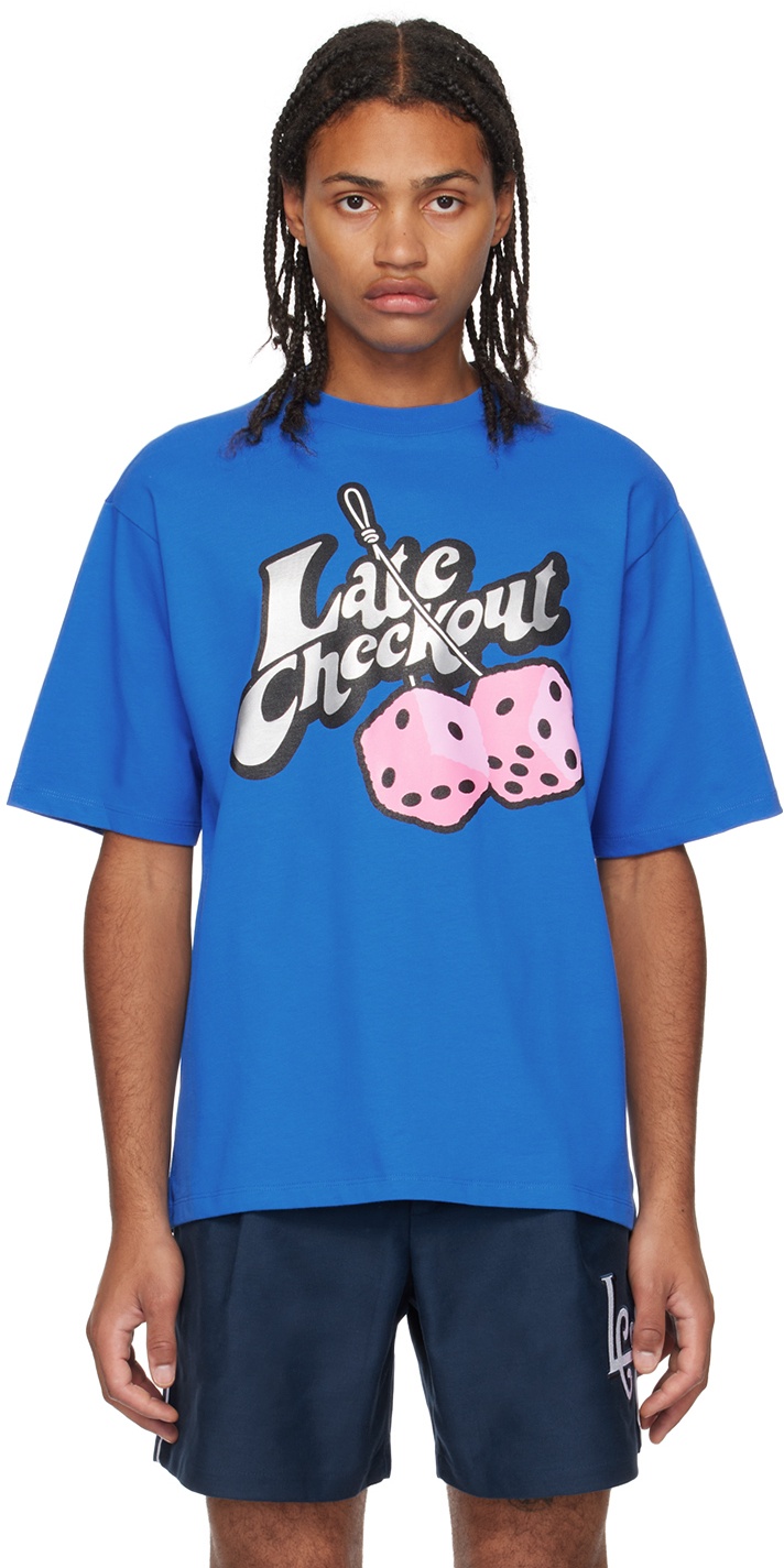 Photo: Late Checkout Blue Printed T-Shirt