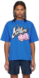 Late Checkout Blue Printed T-Shirt
