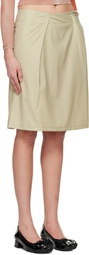 Serapis Beige Jewel Rudder Midi Skirt