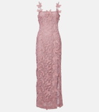 Blumarine Embroidered lace maxi dress
