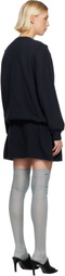 Sandy Liang Navy Kazia Knit Minidress