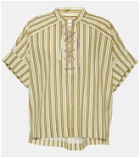 Yves Salomon Striped cotton top