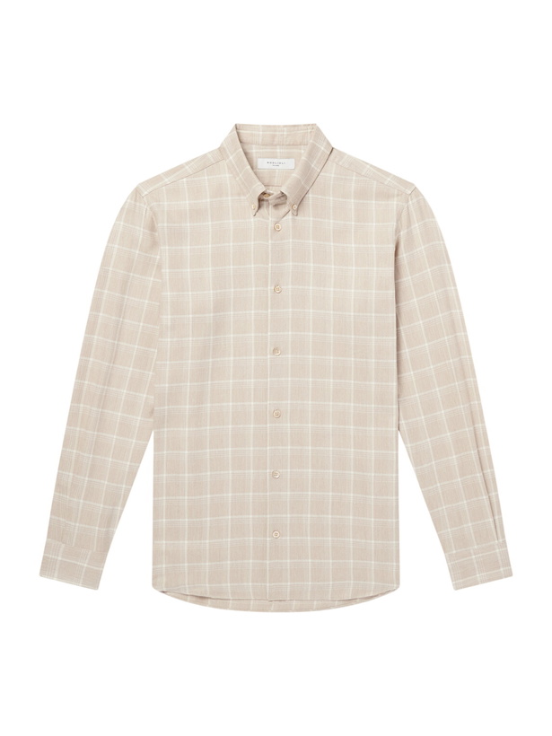 Photo: Boglioli - Checked Cotton and Lyocell-Blend Shirt - Neutrals