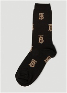 TB Jacquard Socks in Black