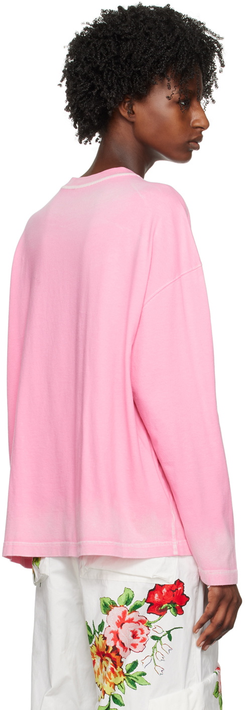 We11done Pink Monster Long Sleeve T-Shirt