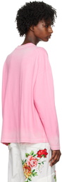 We11done Pink Monster Long Sleeve T-Shirt