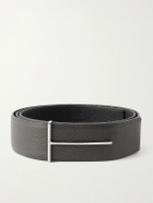 TOM FORD - 3.8cm Full-Grain Leather Belt - Black
