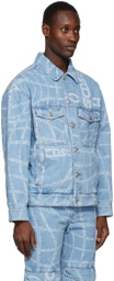 GCDS Blue Chain Denim Jacket