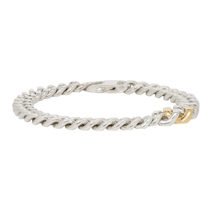Bunney Silver and Gold Simple Chain Bracelet