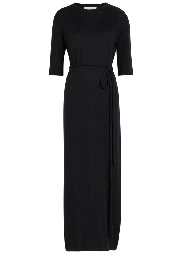 Photo: Lisa Yang Tilde Belted Cashmere Maxi Dress Black