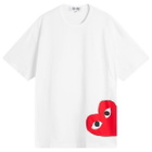 Comme des Garçons Play U T-SHIRT LOGO PRINT KNIT in White