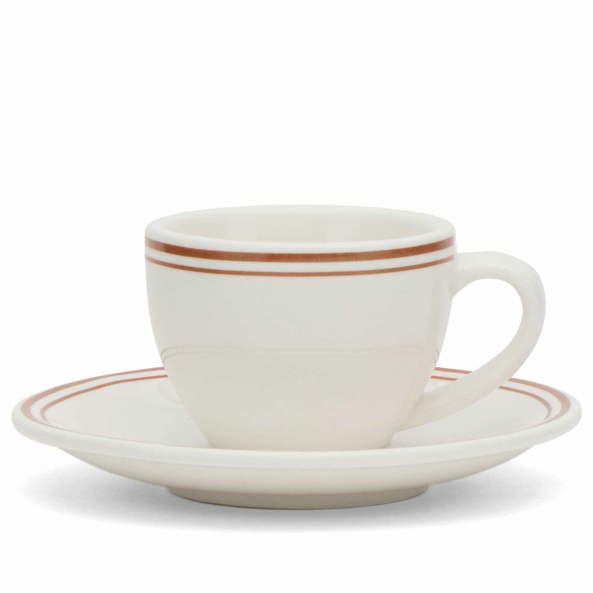 Service Projects Marlow Espresso Diner Cup & Plate in White/Red 
