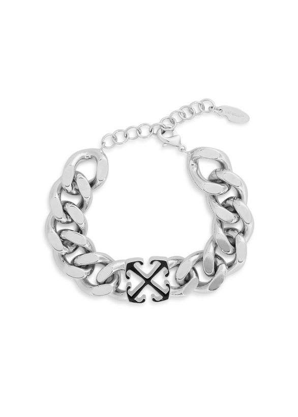 Photo: Off-white Arrows Chunky Chain Bracelet - Silver - One Size