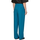 Balenciaga Blue Wool Baggy Tailored Trousers