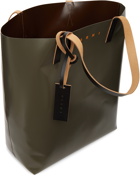 Marni Green & Brown PVC Shopping Tote