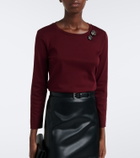 'S Max Mara Embellished cotton-jersey T-shirt