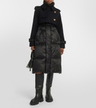 Sacai Wool-trimmed puffer coat