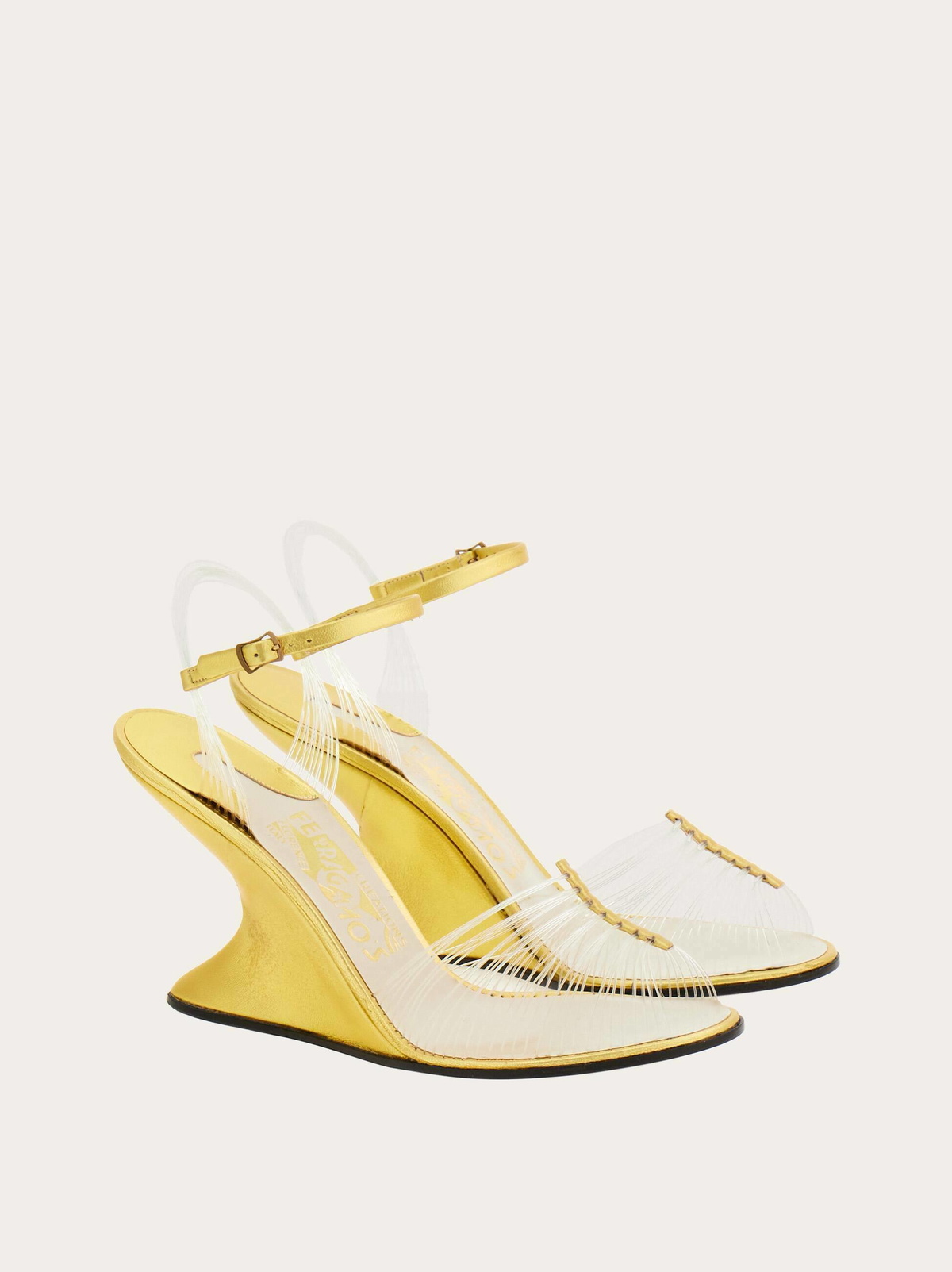 Ferragamo Womens Invisibile (1947) in Gold