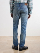 RRL - Distressed Slim-Fit Jeans - Blue