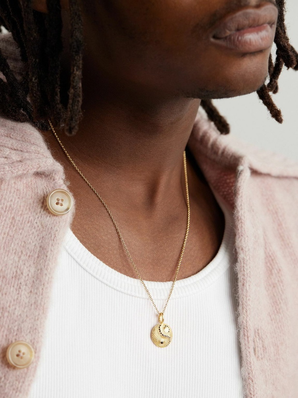 Photo: Elhanati - Star Sign Gemini Gold Diamond Pendant Necklace