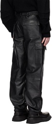 ALTU Black Paneled Leather Pants