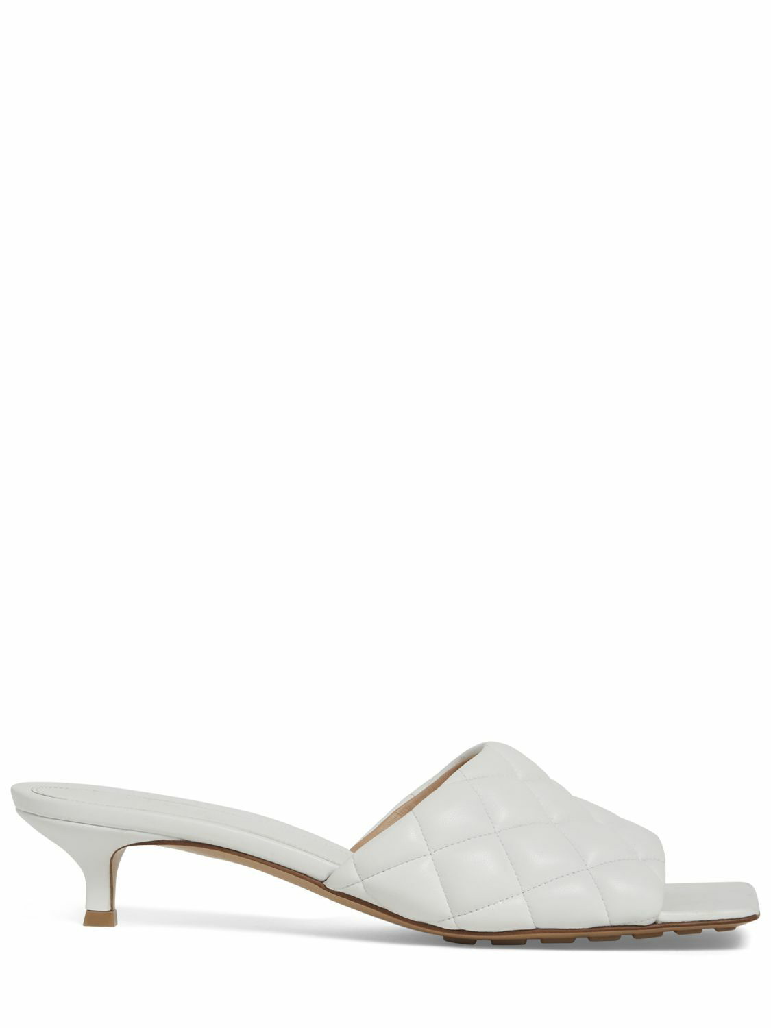 Bottega Veneta Quilted Leather Mules - White - ShopStyle