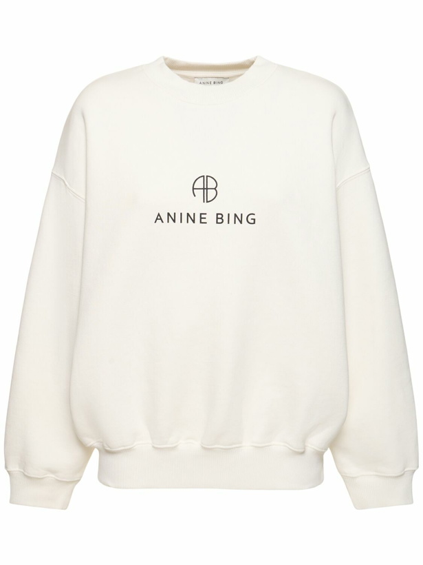 Photo: ANINE BING Jaci Monogram Cotton Blend Sweatshirt