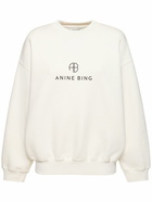 ANINE BING Jaci Monogram Cotton Blend Sweatshirt