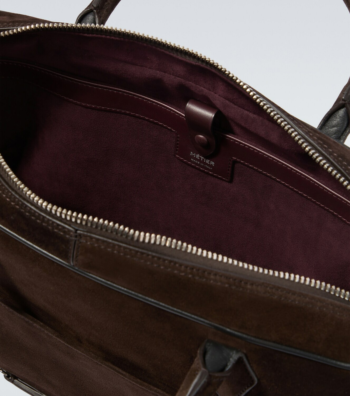 Métier Closer Slim suede briefcase