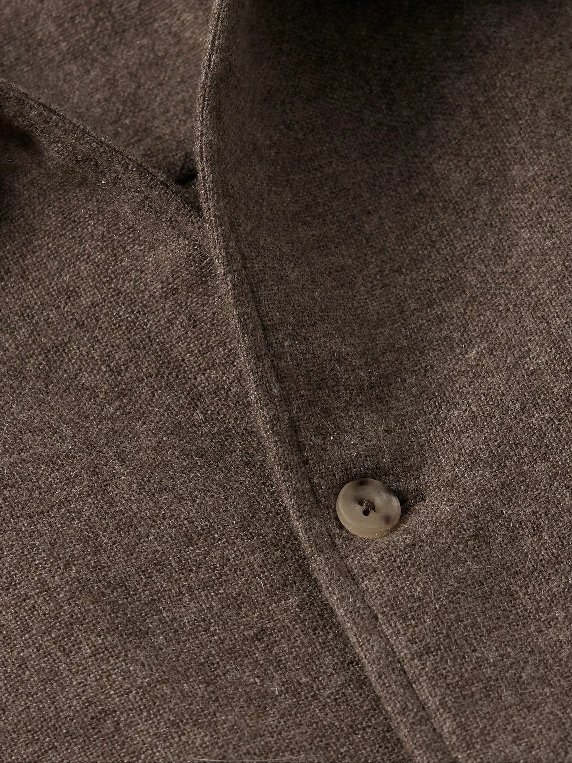 De Bonne Facture - Yak-Flannel Shirt Jacket - Brown